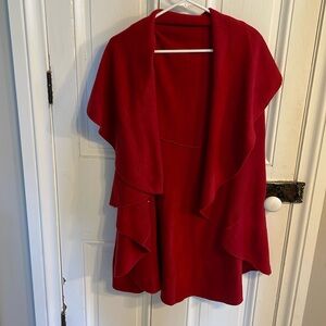 Adorable red wrap sweater